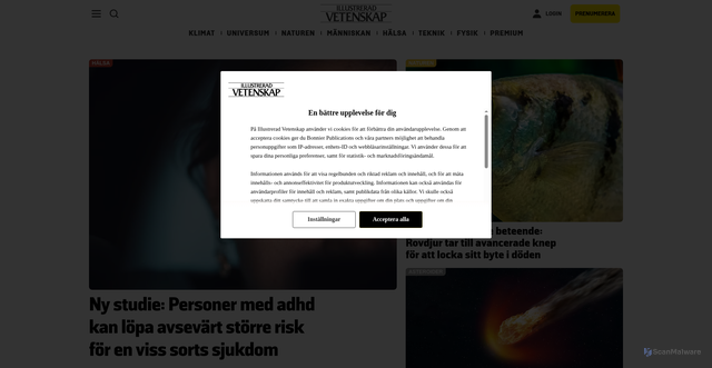 Security scan screenshot of https://illvet.se/