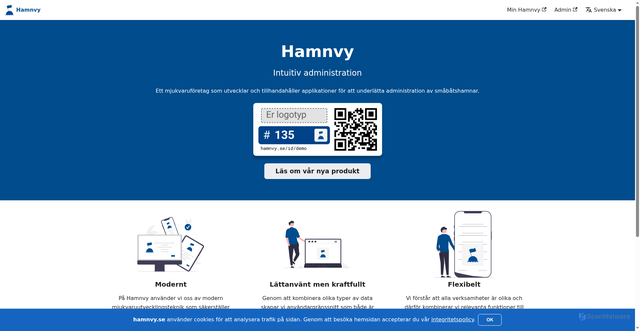 Security scan screenshot of https://hamnvy.se