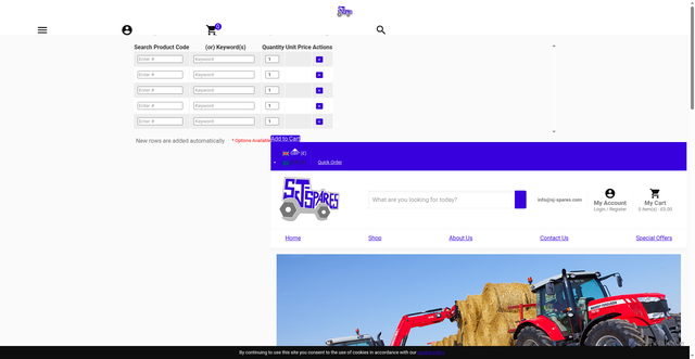 Security scan screenshot of https://www.sjspares.com
