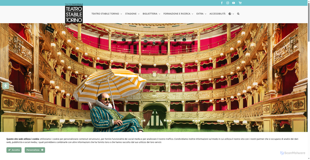 Security scan screenshot of https://www.teatrostabiletorino.it