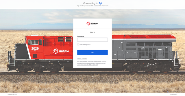 Security scan screenshot of https://wabtec.okta.com