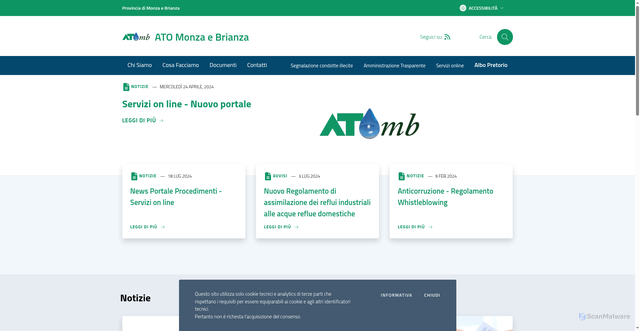 Security scan screenshot of https://www.atomonzabrianza.it