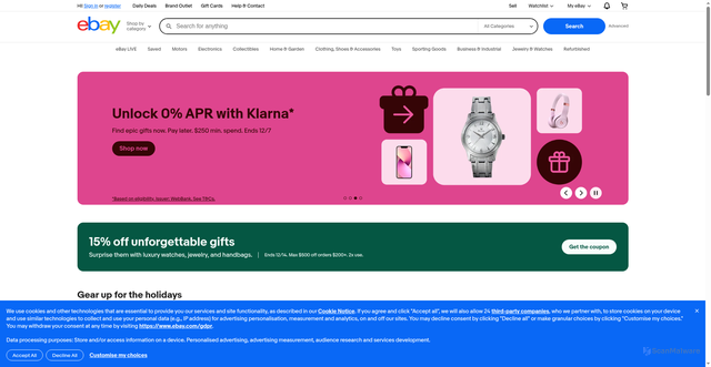 Security scan screenshot of https://www.ebay.com/