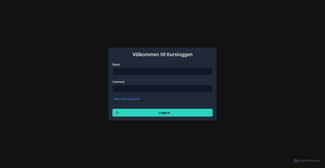 Security scan screenshot of https://kursloggen.se