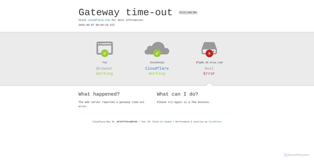 Security scan screenshot of https://8fg0b.2k-bros.com