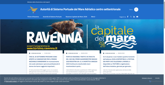 Security scan screenshot of https://www.port.ravenna.it