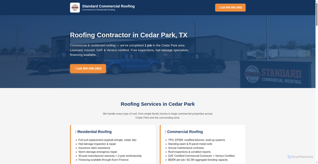 Security scan screenshot of https://scr-seo-site.pages.dev/cedar-park.html