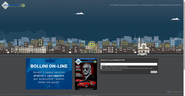 Security scan screenshot of https://www.acimodena.it/