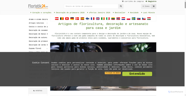 Security scan screenshot of https://www.floristik24.pt