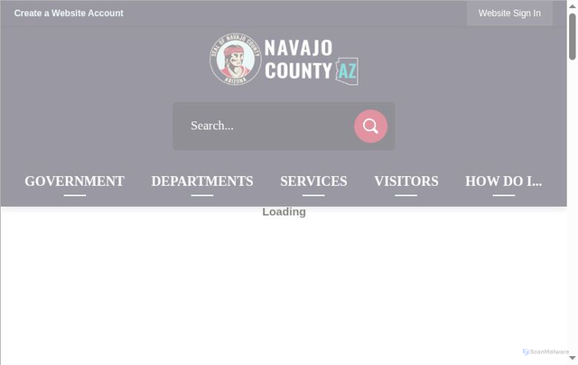 Security scan screenshot of https://www.navajocountyaz.gov/