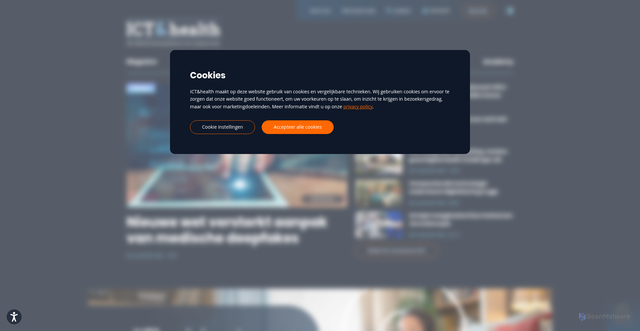 Security scan screenshot of https://www.icthealth.nl