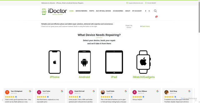 Security scan screenshot of https://www.idoctoruk.com