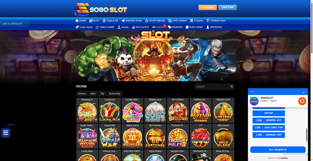 Security scan screenshot of https://sogome.sbs/desktop/game/slot/rich88