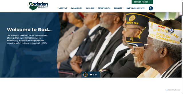 Security scan screenshot of https://www.gadsdencountyfl.gov/
