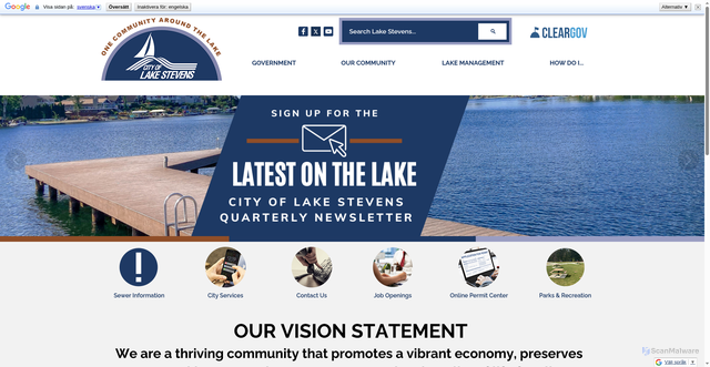 Security scan screenshot of https://lakestevenswa.gov/