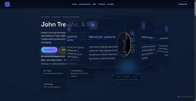 Security scan screenshot of http://johntrevinomfa.com/