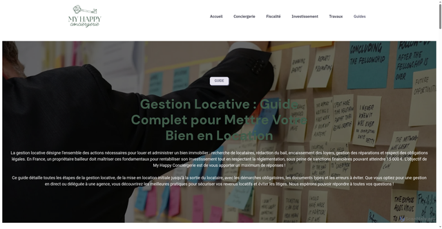 Security scan screenshot of https://my-happy-conciergerie.com/comment-mettre-un-bien-en-location/