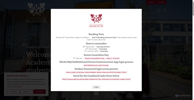 Security scan screenshot of https://www.colai.org.uk/