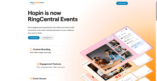 Security scan screenshot of https://hopin.com/