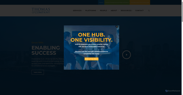 Security scan screenshot of https://thomas-and-company.com