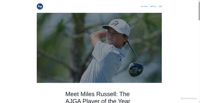 Security scan screenshot of https://blog.loopgolf.co/2024/04/25/meet-miles-russell-the-ajga-player-of-the-year-and-youngest-36-hole-cut-maker-on-the-korn-ferry-tour/