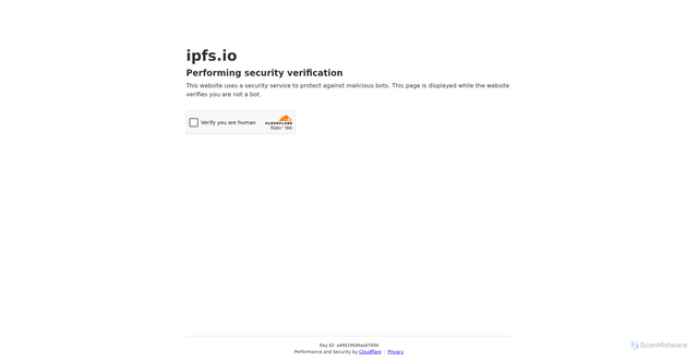 Security scan screenshot of https://ipfs.io/ipfs/bafybeia3m7nb22watkfrdim7bmek3er2dfwgic5hqru2rbvdikkuliijpy