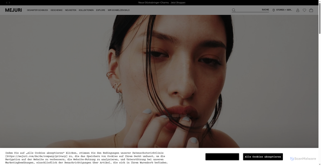 Security scan screenshot of https://mejuri.com/de/de/