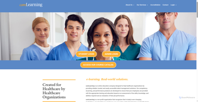 Security scan screenshot of https://carelearning.com