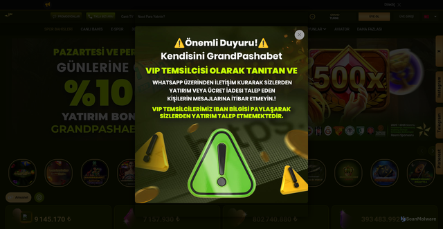 Security scan screenshot of https://grabdpashabet7112.com/sports/betting-history