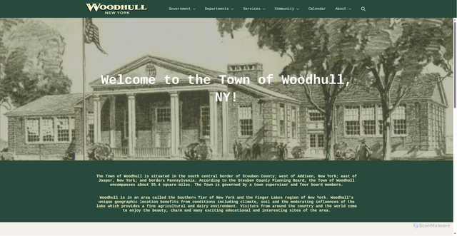 Security scan screenshot of https://woodhullny.gov/