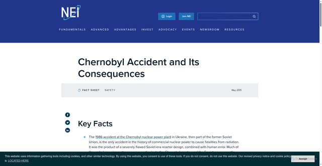 Security scan screenshot of https://www.nei.org/resources/fact-sheets/chernobyl-accident-and-its-consequences