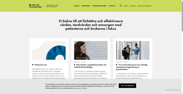 Security scan screenshot of https://www.vardanalys.se/