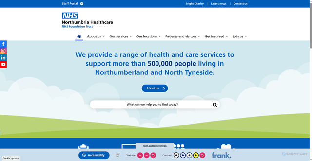 Security scan screenshot of https://www.northumbria.nhs.uk/