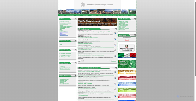 Security scan screenshot of https://www.cmgransasso.it