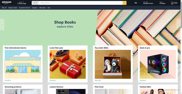 Security scan screenshot of https://www.amazon-clone-rust-kappa.vercel.app/