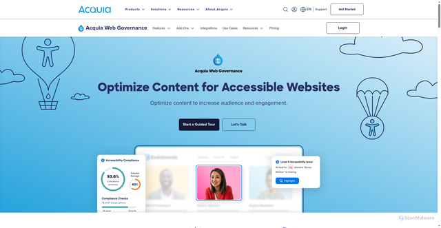 Security scan screenshot of https://monsido.com