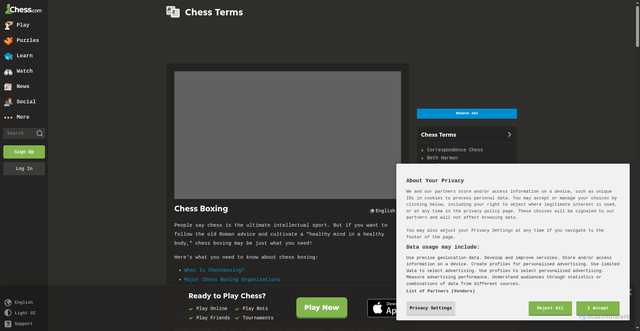 Security scan screenshot of https://www.chess.com/terms/chess-boxing