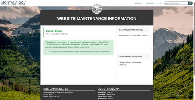Security scan screenshot of https://webmaintenance.mt.gov/