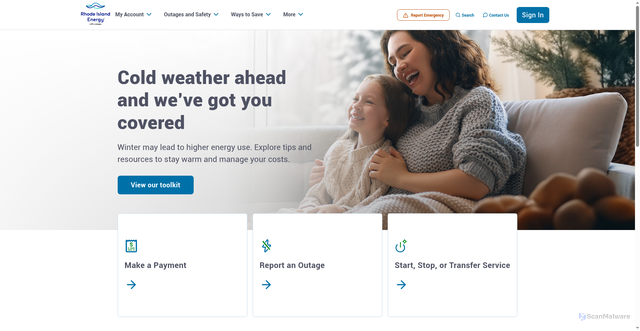 Security scan screenshot of https://www.rienergy.com/