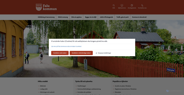 Security scan screenshot of http://www.falun.se