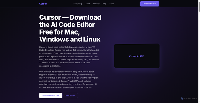 Security scan screenshot of https://cursor.gr.com/