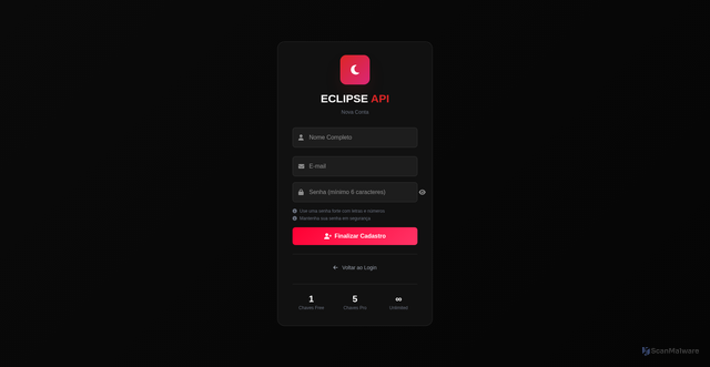 Security scan screenshot of http://eclipse-api.shop/index.html?action=register
