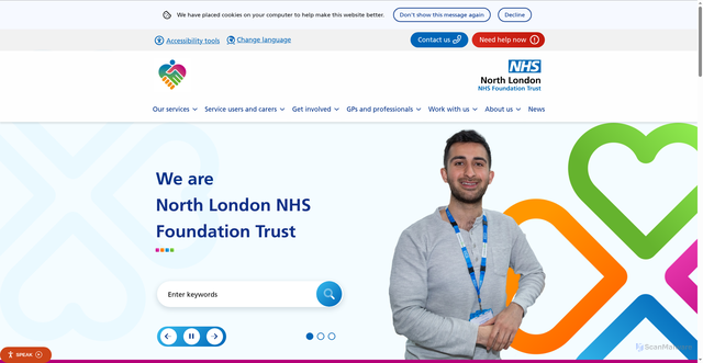 Security scan screenshot of https://www.northlondonmentalhealth.nhs.uk//