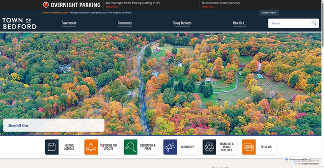 Security scan screenshot of https://bedfordny.gov/