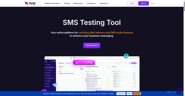 Security scan screenshot of https://telqtele.com