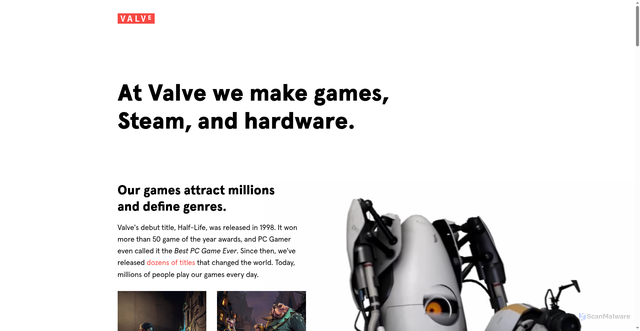 Security scan screenshot of https://www.valvesoftware.com/about