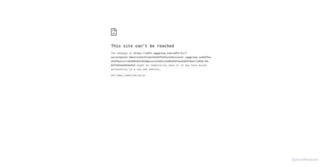 Security scan screenshot of https://autodiscover.sgggroup.com