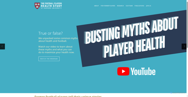 Security scan screenshot of https://footballplayershealth.harvard.edu/