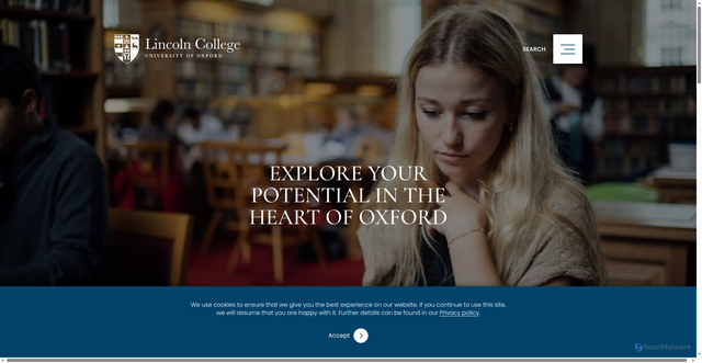 Security scan screenshot of https://lincoln.ox.ac.uk/