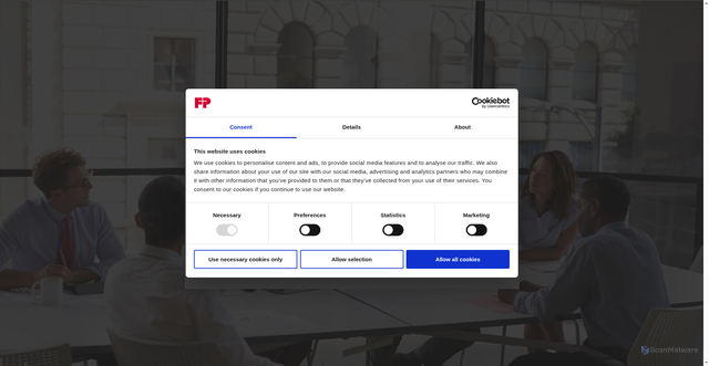 Security scan screenshot of consent.cookiebot.com